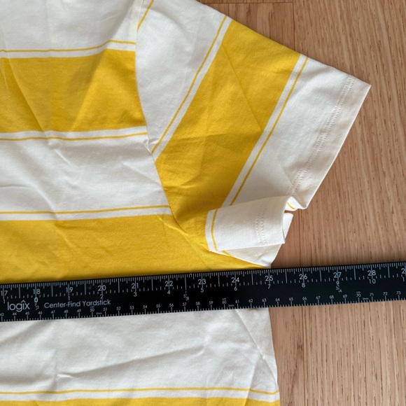 Everlane Yellow and Cream Striped Boxy Tee Organic Cotton Size XXXL - Picture 6 of 10